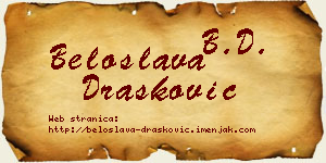 Beloslava Drašković vizit kartica